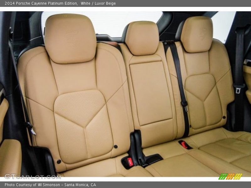 White / Luxor Beige 2014 Porsche Cayenne Platinum Edition