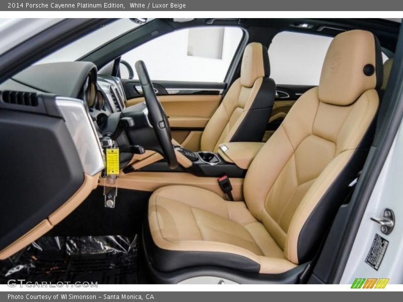 White / Luxor Beige 2014 Porsche Cayenne Platinum Edition