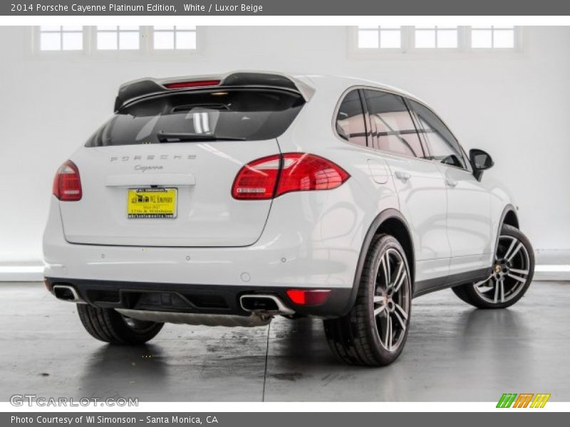 White / Luxor Beige 2014 Porsche Cayenne Platinum Edition