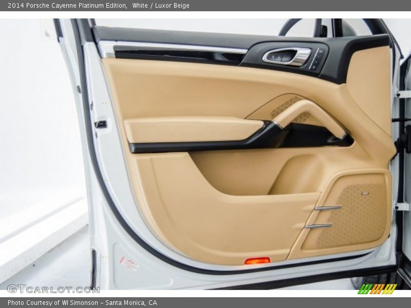 White / Luxor Beige 2014 Porsche Cayenne Platinum Edition