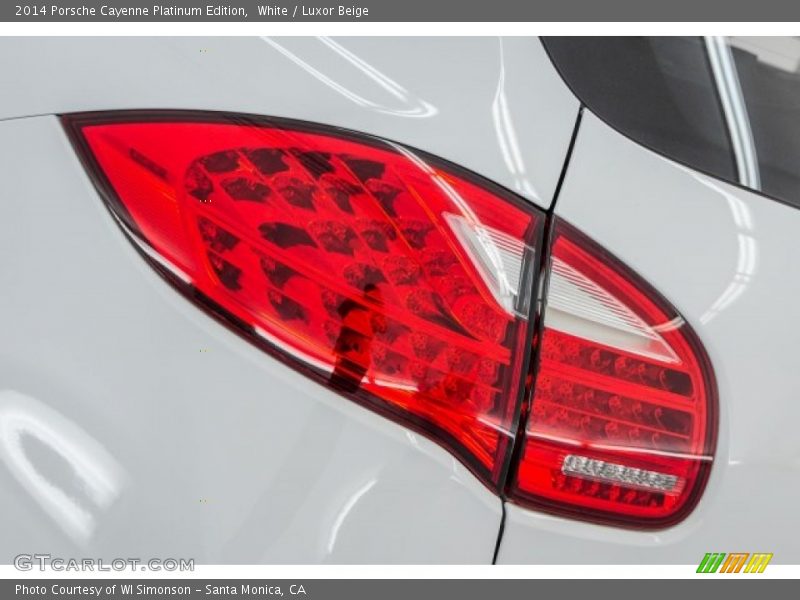 White / Luxor Beige 2014 Porsche Cayenne Platinum Edition