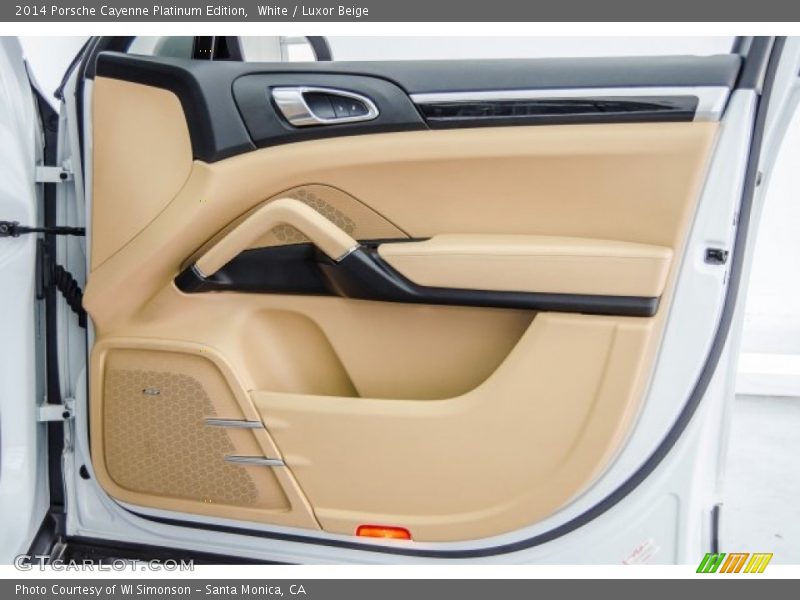White / Luxor Beige 2014 Porsche Cayenne Platinum Edition