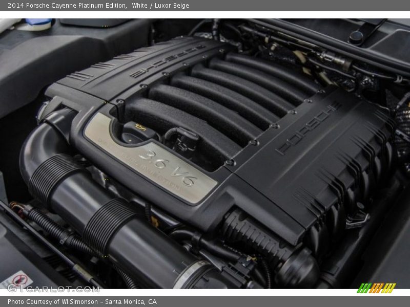 White / Luxor Beige 2014 Porsche Cayenne Platinum Edition