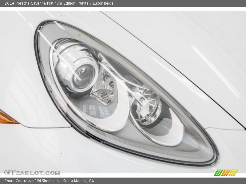 White / Luxor Beige 2014 Porsche Cayenne Platinum Edition