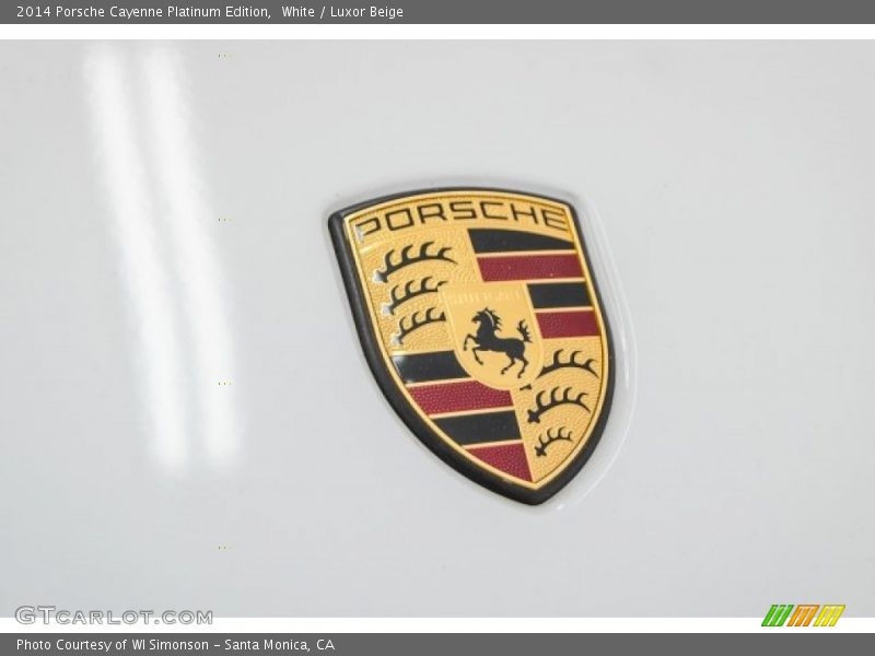 White / Luxor Beige 2014 Porsche Cayenne Platinum Edition