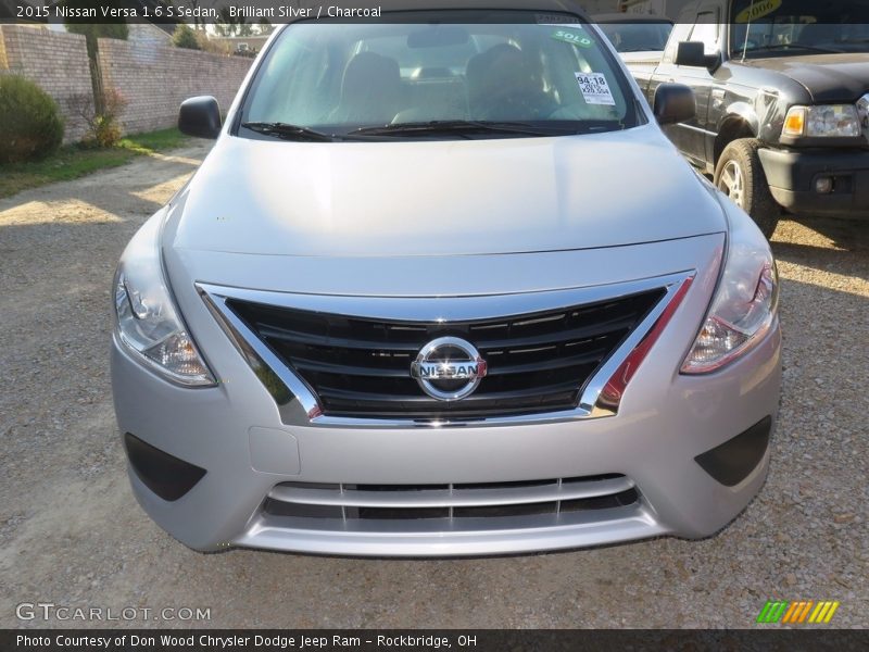 Brilliant Silver / Charcoal 2015 Nissan Versa 1.6 S Sedan