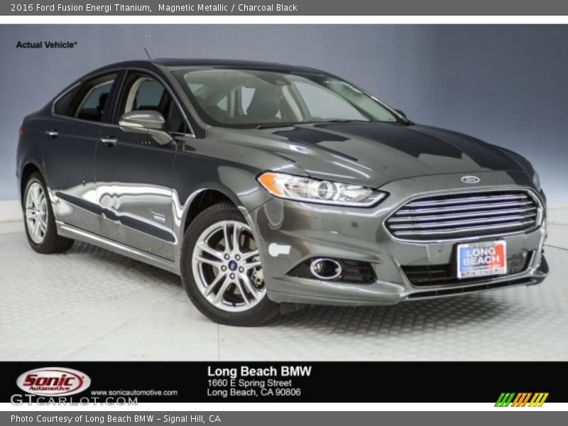 Magnetic Metallic / Charcoal Black 2016 Ford Fusion Energi Titanium