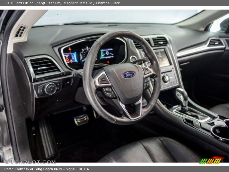 Magnetic Metallic / Charcoal Black 2016 Ford Fusion Energi Titanium