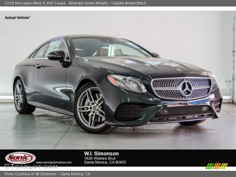 Emerald Green Metallic / Saddle Brown/Black 2018 Mercedes-Benz E 400 Coupe
