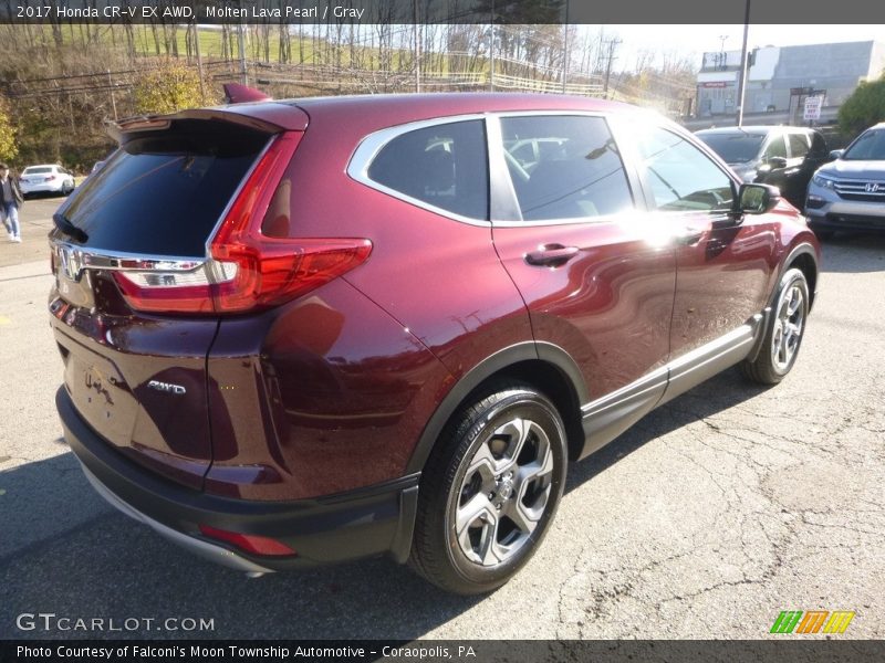 Molten Lava Pearl / Gray 2017 Honda CR-V EX AWD