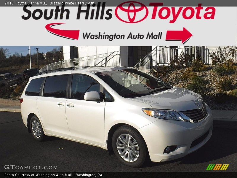 Blizzard White Pearl / Ash 2015 Toyota Sienna XLE