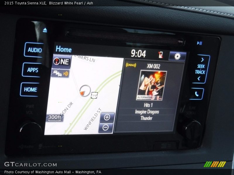 Blizzard White Pearl / Ash 2015 Toyota Sienna XLE