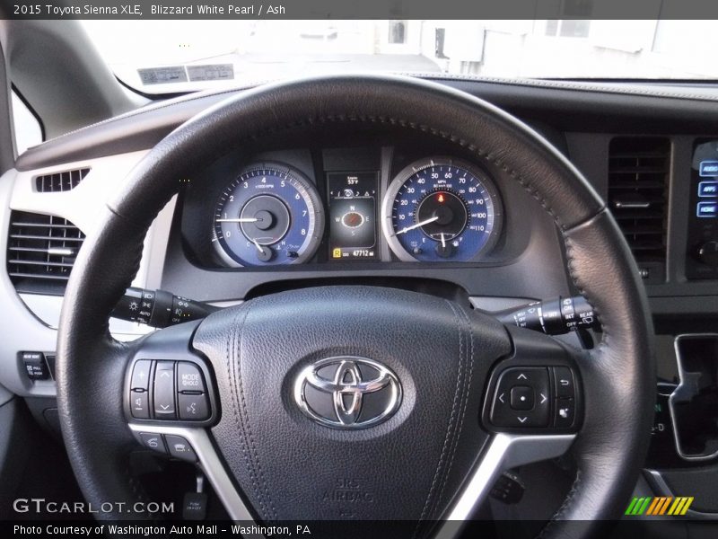 Blizzard White Pearl / Ash 2015 Toyota Sienna XLE