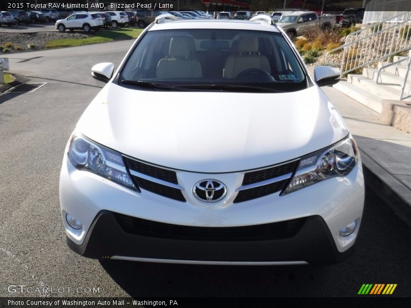 Blizzard Pearl / Latte 2015 Toyota RAV4 Limited AWD