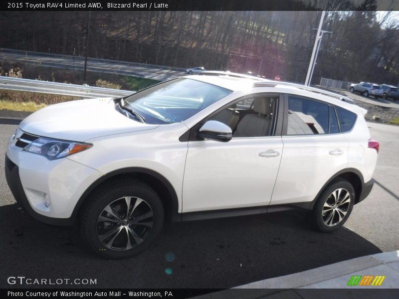 Blizzard Pearl / Latte 2015 Toyota RAV4 Limited AWD