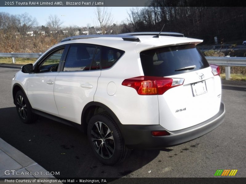Blizzard Pearl / Latte 2015 Toyota RAV4 Limited AWD