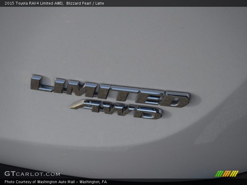 Blizzard Pearl / Latte 2015 Toyota RAV4 Limited AWD