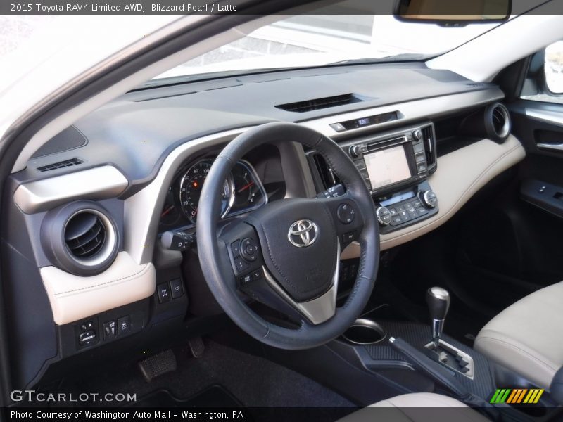 Blizzard Pearl / Latte 2015 Toyota RAV4 Limited AWD