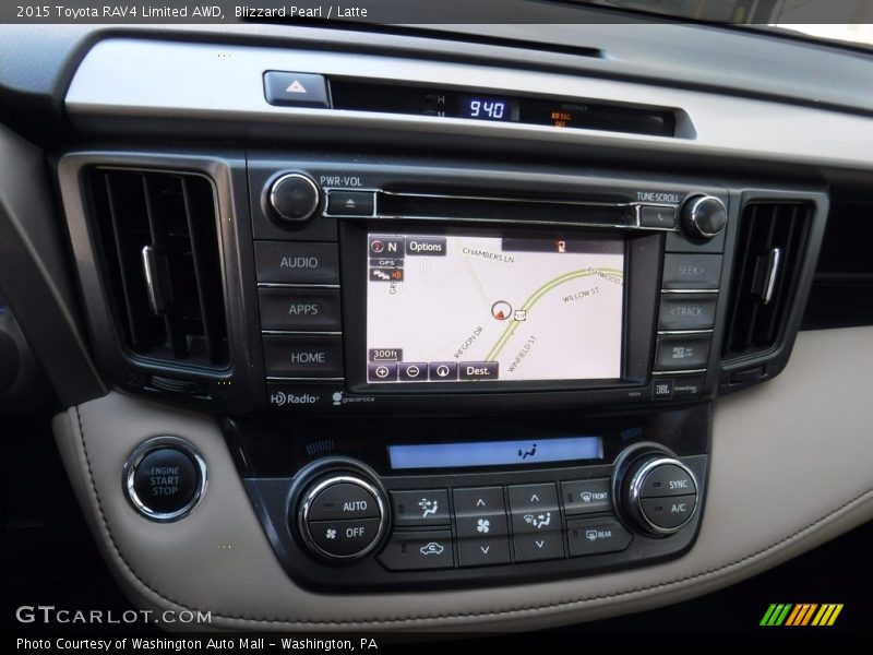 Blizzard Pearl / Latte 2015 Toyota RAV4 Limited AWD