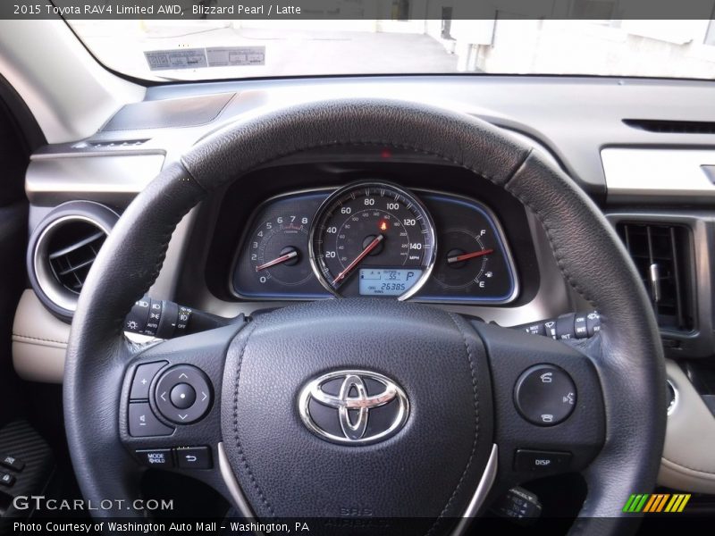 Blizzard Pearl / Latte 2015 Toyota RAV4 Limited AWD