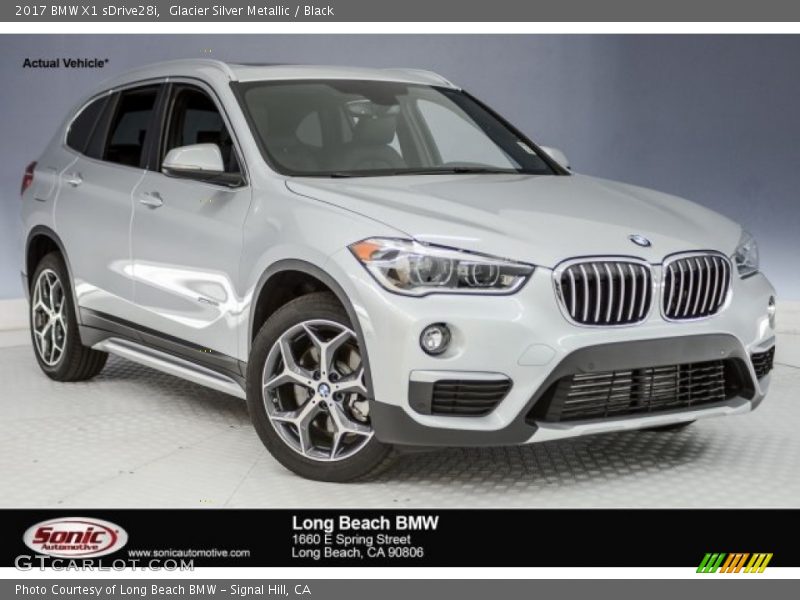 Glacier Silver Metallic / Black 2017 BMW X1 sDrive28i