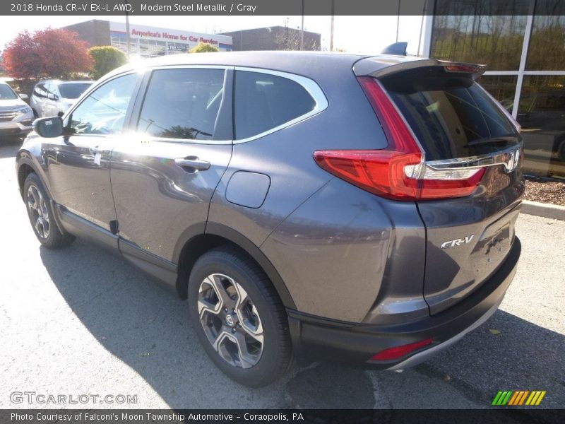 Modern Steel Metallic / Gray 2018 Honda CR-V EX-L AWD