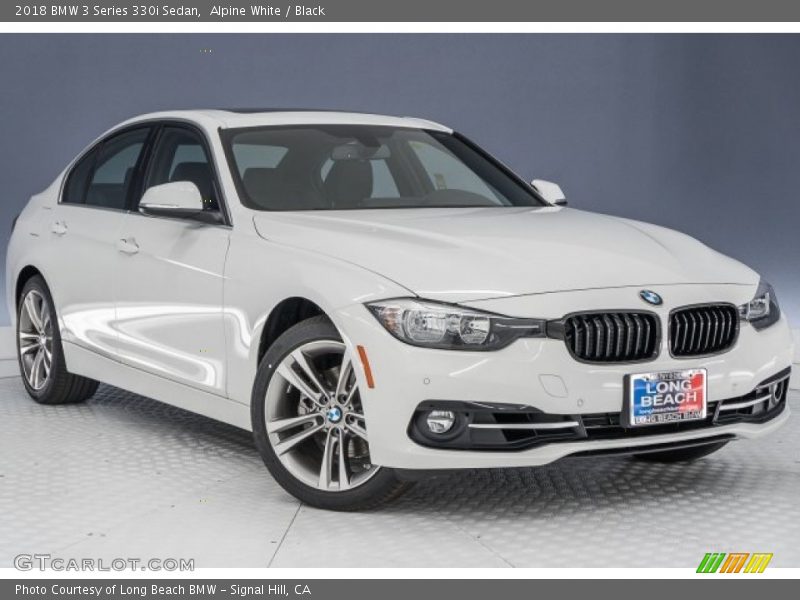 Alpine White / Black 2018 BMW 3 Series 330i Sedan