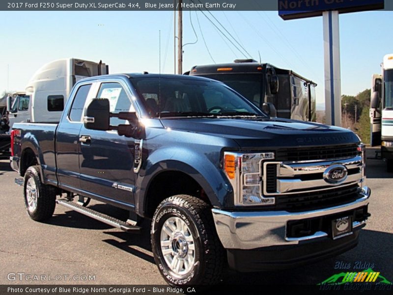 Blue Jeans / Medium Earth Gray 2017 Ford F250 Super Duty XL SuperCab 4x4