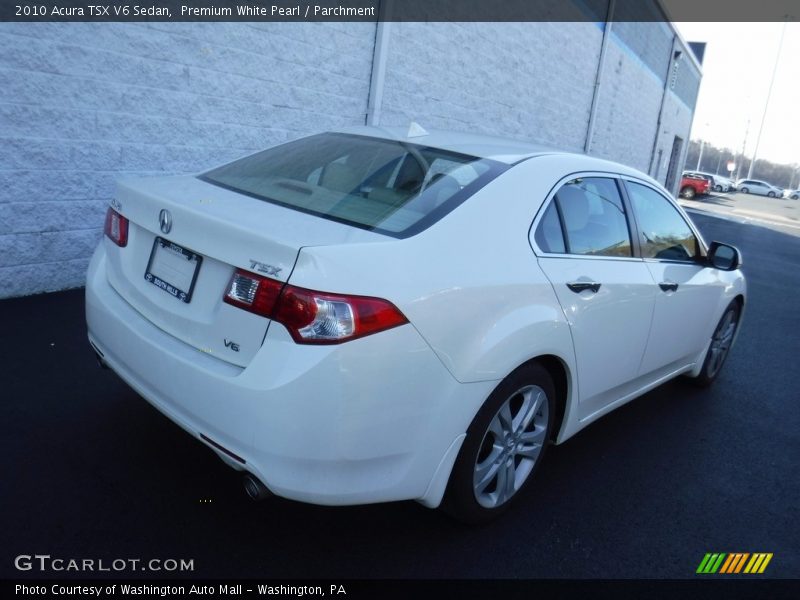 Premium White Pearl / Parchment 2010 Acura TSX V6 Sedan