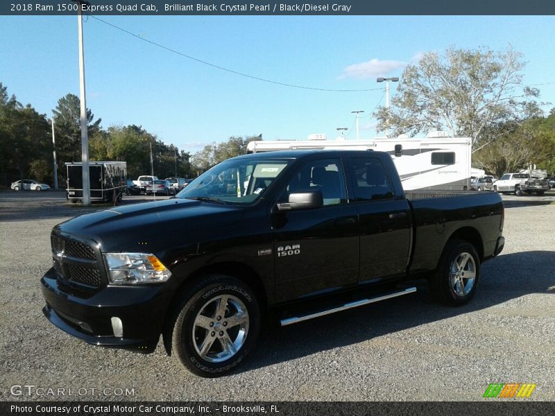 Brilliant Black Crystal Pearl / Black/Diesel Gray 2018 Ram 1500 Express Quad Cab
