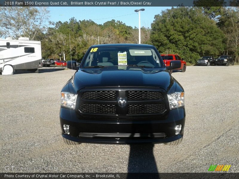 Brilliant Black Crystal Pearl / Black/Diesel Gray 2018 Ram 1500 Express Quad Cab