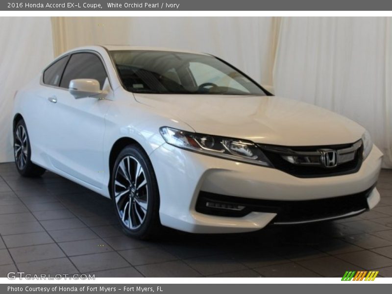 White Orchid Pearl / Ivory 2016 Honda Accord EX-L Coupe