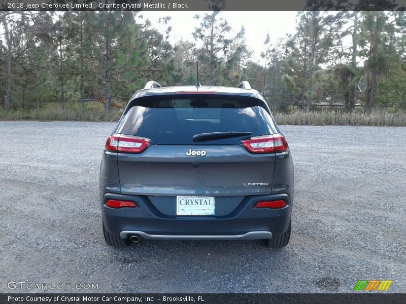 Granite Crystal Metallic / Black 2018 Jeep Cherokee Limited
