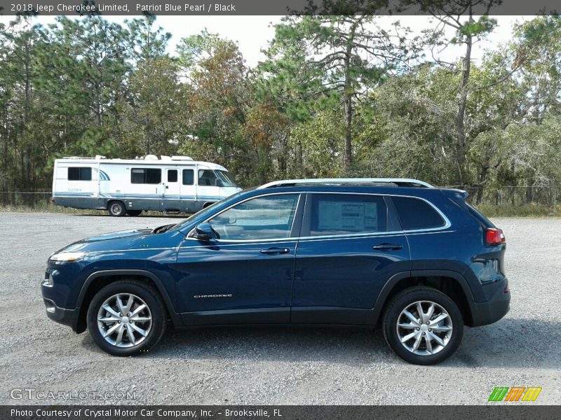 Patriot Blue Pearl / Black 2018 Jeep Cherokee Limited