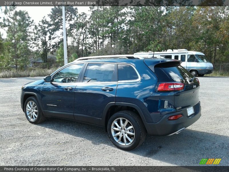 Patriot Blue Pearl / Black 2018 Jeep Cherokee Limited