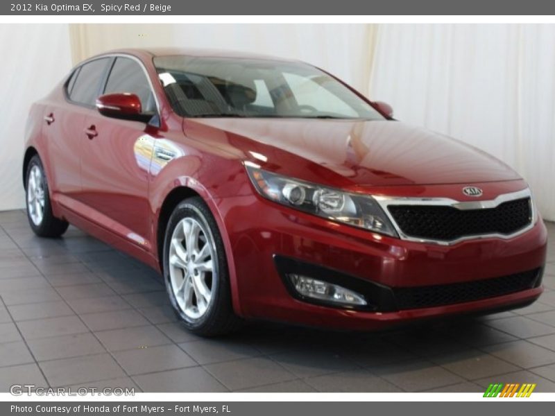Spicy Red / Beige 2012 Kia Optima EX