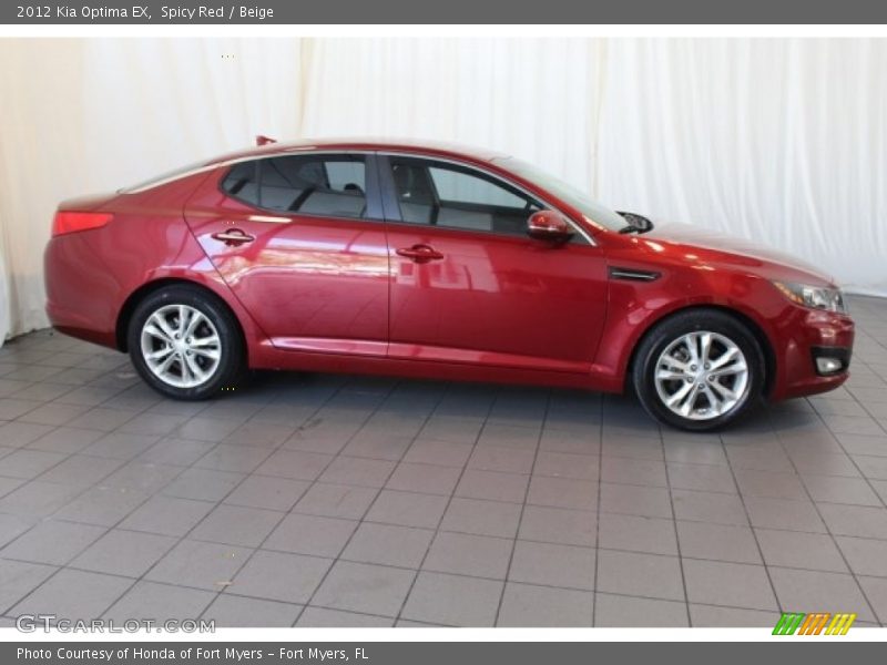 Spicy Red / Beige 2012 Kia Optima EX