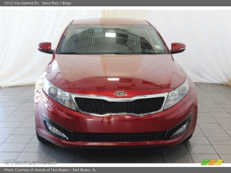Spicy Red / Beige 2012 Kia Optima EX