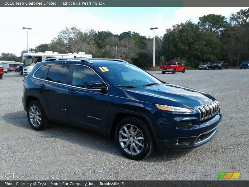 Patriot Blue Pearl / Black 2018 Jeep Cherokee Limited