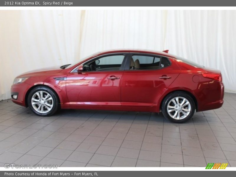 Spicy Red / Beige 2012 Kia Optima EX