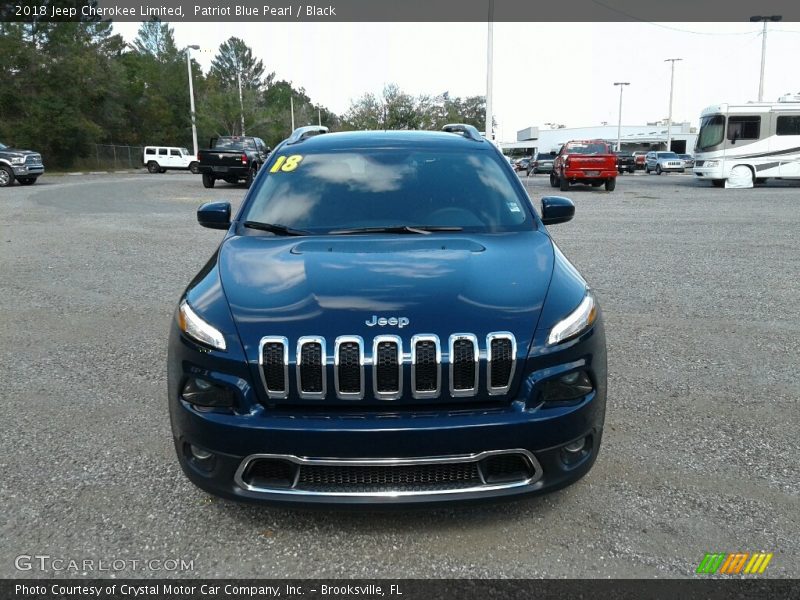 Patriot Blue Pearl / Black 2018 Jeep Cherokee Limited