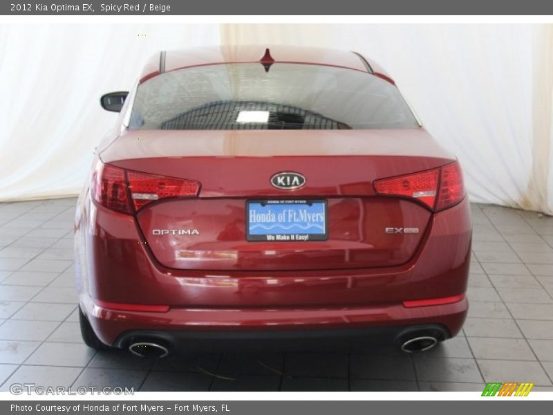 Spicy Red / Beige 2012 Kia Optima EX