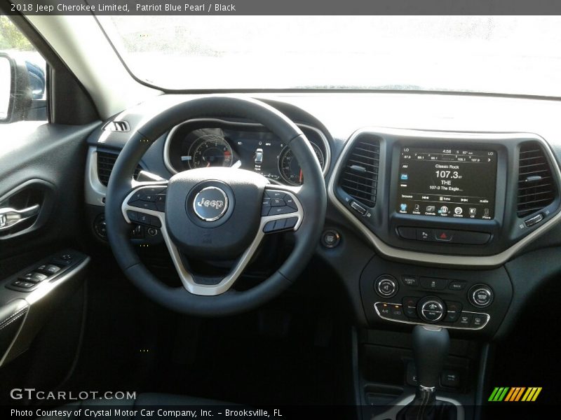 Patriot Blue Pearl / Black 2018 Jeep Cherokee Limited