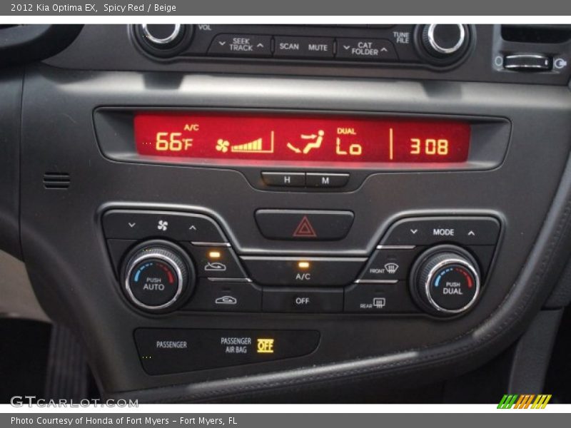 Spicy Red / Beige 2012 Kia Optima EX