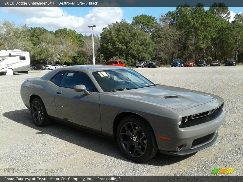 Destroyer Gray / Black 2018 Dodge Challenger SXT
