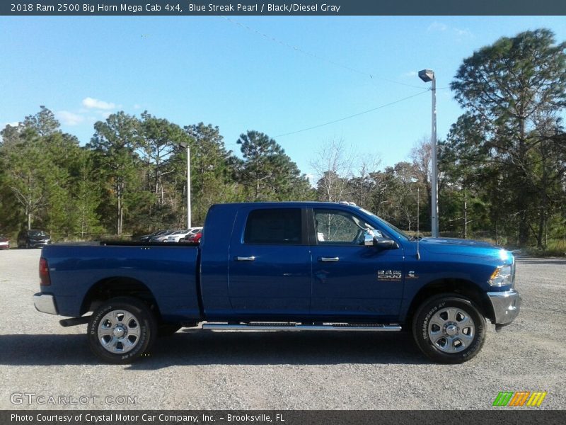 Blue Streak Pearl / Black/Diesel Gray 2018 Ram 2500 Big Horn Mega Cab 4x4