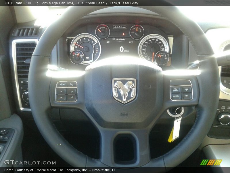 Blue Streak Pearl / Black/Diesel Gray 2018 Ram 2500 Big Horn Mega Cab 4x4