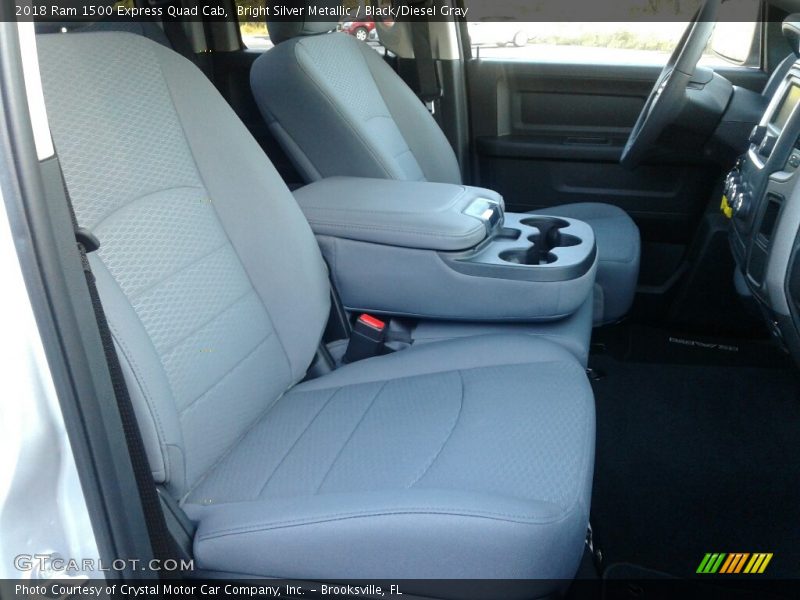 Bright Silver Metallic / Black/Diesel Gray 2018 Ram 1500 Express Quad Cab