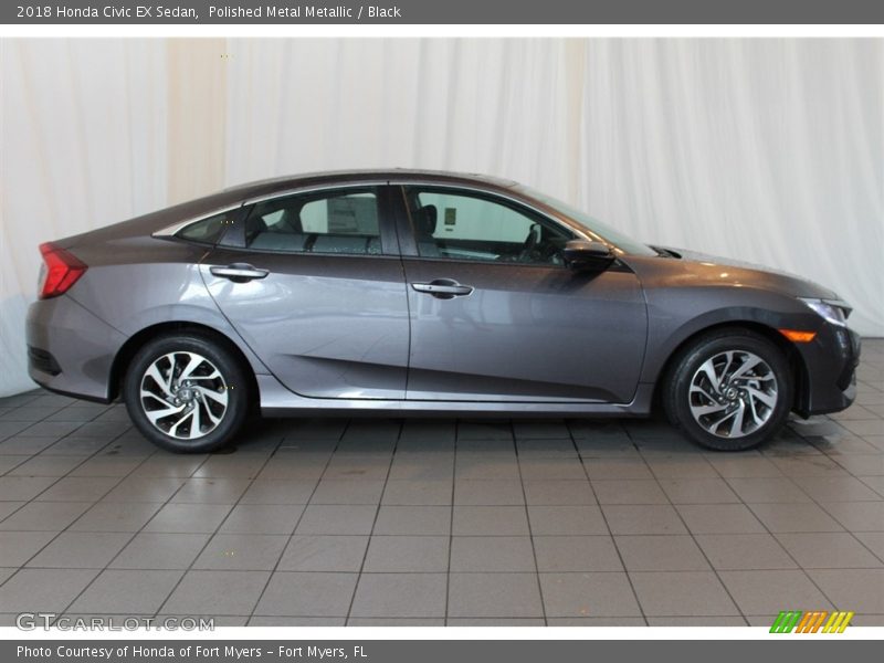 Polished Metal Metallic / Black 2018 Honda Civic EX Sedan