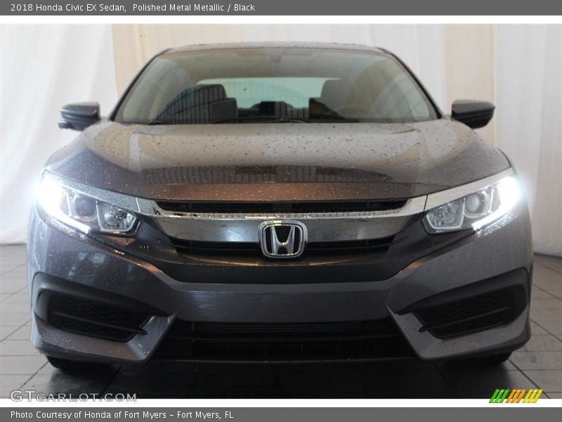 Polished Metal Metallic / Black 2018 Honda Civic EX Sedan